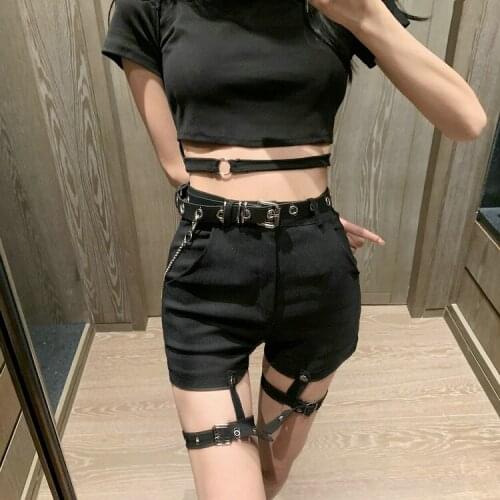 Женские шорты с высокой талией Darkglam China At AliExpress