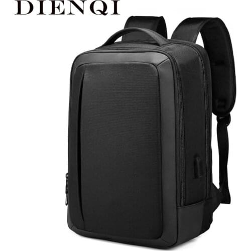 DIENQI Mens Backpacks 17 inch Laptop Backpack USB Charging Backbag Travel Daypacks Male School Backpack Theft Bagpack Mochila