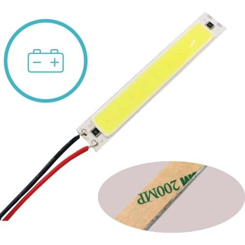 DIY DC12V cob led chips linear strip lights source for battery directly