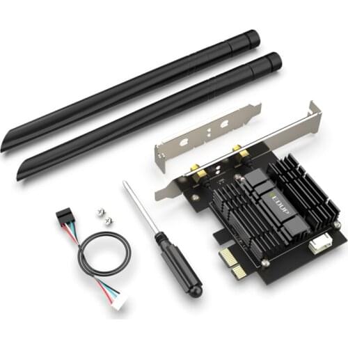EDUP 2974Mbps WiFi 6 PCIE Wireless WiFi Adapter Bluetooth 5.1 Intel AX200 Dual Band 2.4G/5Ghz PCI Express 802.11AX Wi-Fi Card