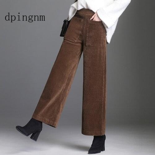 Khaki Elegant Office Lady Self Belted Box Pleated Palazzo High Waist Minimalist Wide Leg Pants 2018 Autumn Casual Trousers