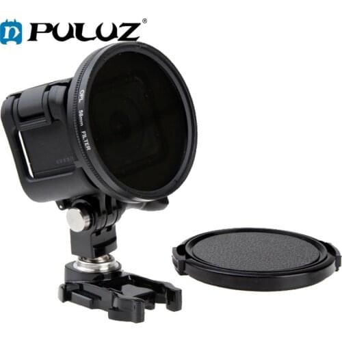 PULUZ 58mm Round Circle CPL Lens Filter with Cap for GoPro HERO5 Session /HERO4 Session /HERO Session