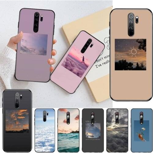 Art Prints Blooming Sky Clouds Phone Case for Redmi Note 9 8 8T 8A 7 6 6A Go Pro Max Redmi 9 K20 K30 Pro
