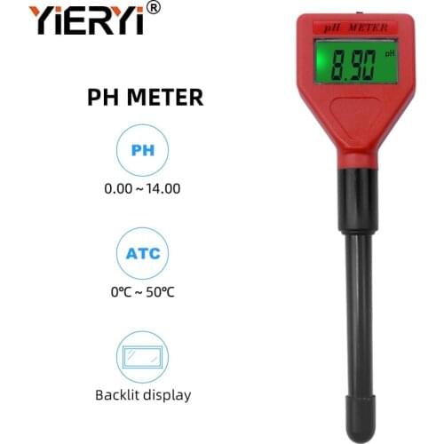 Yieryi soil pH Meter Acidimeter Tester Experiment Measuring Water Quality Analyzer with Backlight for aquarium pool water