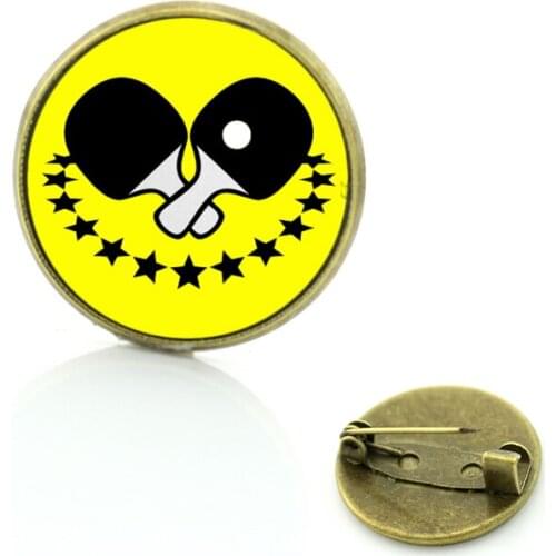 JWEIJIAO I Love Table Tennis brooches vintage fashion Pong sports men women badge pins jewelry exquisite gifts SP314
