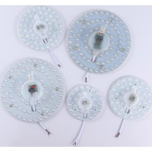 4pcs 12w 24w 36W Round 2835SMD LED Module ceiling lamp with optical len 110V 220V 85-265V LED Module lights for home bedroom