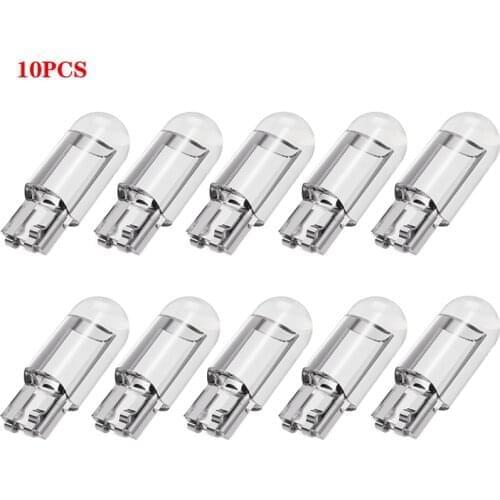 10pcs Car LED T10 W5W COB Reading Dome Lamp Marker Light Wedge Lights License Plate Bulbs 168 194 192 DC 12V White Red