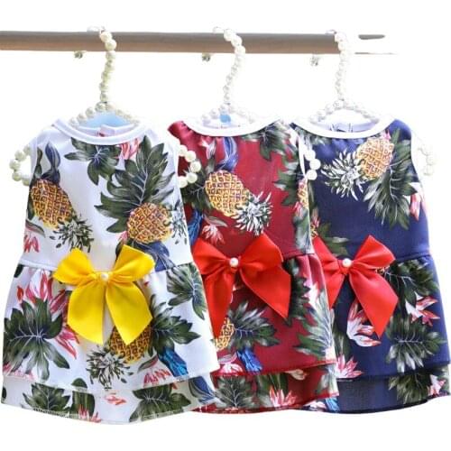 Cute Bowknot Cat Pet Dog Dress Wedding Skirt Princess Costume Apparel Yorkshire Pomeranian maltese Poodle Schnauzer Dog Clothing