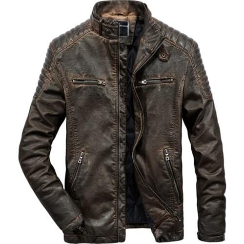 Men Leather Jackets Autumn Winter PU Jacket Motorcycle Coat Fashion Slim Fit Male Casual Coats Brand Clothing SA823