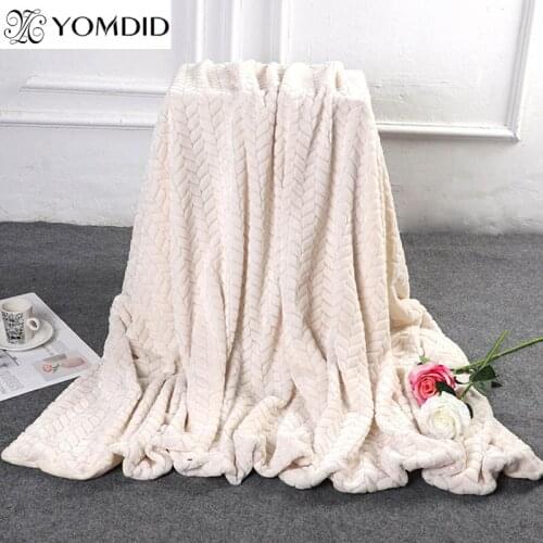 Soft Flannel Blanket Solid Color Blankets Spring Autumn for Home Sofa Decorative Bed cover Bedspread Travel Leisure Covering
