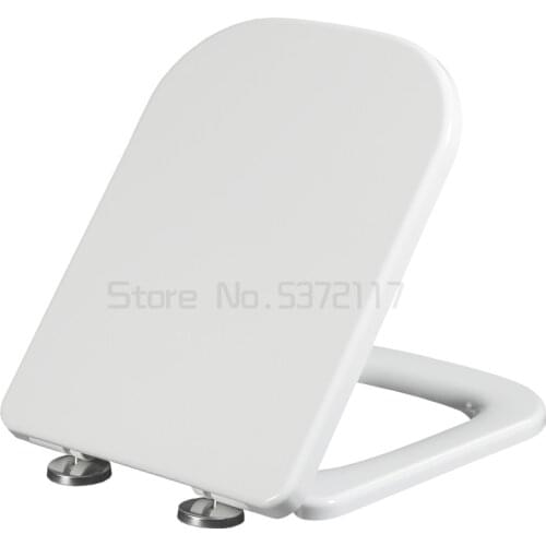 Soft Close PP Toilet seat rectangle Double button Quick-Release Easy Clean length 435mm to 505mm,width 363mm to 383mm GBP17326SF