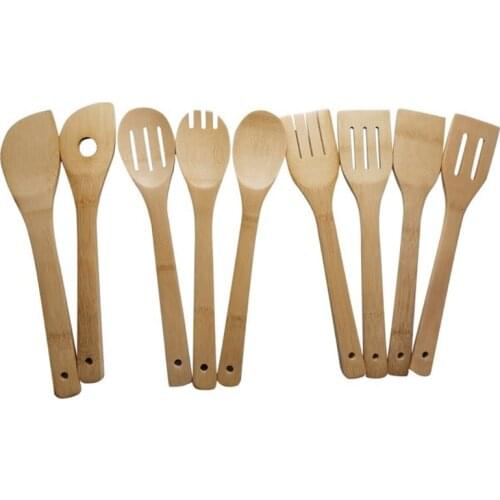 Bamboo Wooden Cooking Utensils Set 5pcs Wood Kitchen Utensil Set Wooden Spoons