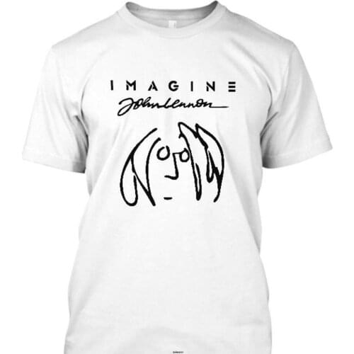 New Imagine John Lennon Short Sleeve Men T Shirt Size S 5Xl Men T Shirt Novelty O Neck Tops
