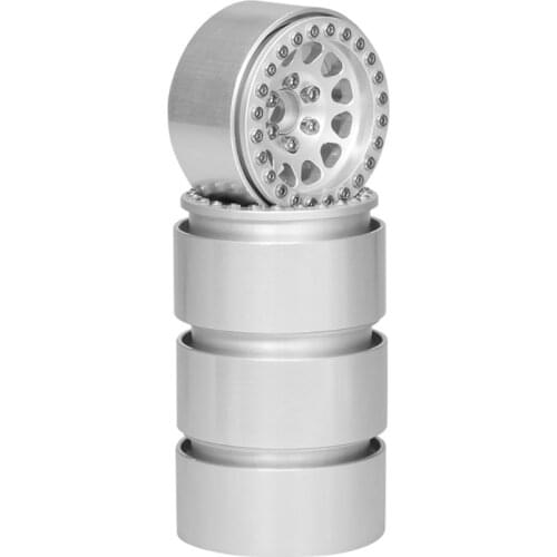 4PCS Metal 1.9 Beadlock Wheel Rim 12-Spoke Wheel Hub for 1:10 RC Crawler Axial SCX10 II 90046 AXI03007 TRX-4 Tamiya