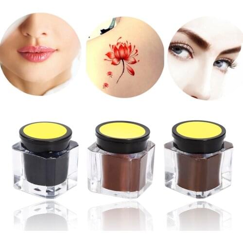 For Beginner 3 color Practice Eyebrows Eyeliner Tattoo Paste Pigment Color tool new style in 2019