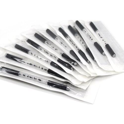 KZBOY NEW Manual Double Crystal Acrylic Tattoo Pen Microblading Permanent Makeup Eyebrow Tools 2 Usage For Flat or Round Needle