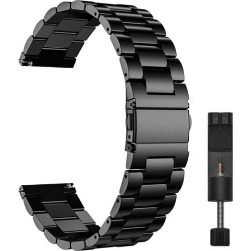 For Samsung Galaxy Watch3 Band 20mm 22mm Quick Release Stainless Steel Wristband Galaxy Watch 46mm/Gear S3/Active2 40mm 44mm