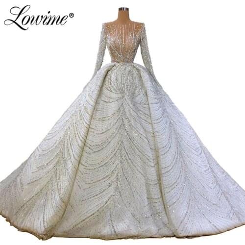 Crystals Beaded Luxury Muslim Evening Dress Saudi Arabic Kaftan 2020 Dubai Turkish Long Sleeves Party Gown Illusion Prom Dresses