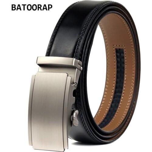 BATOORAP Luxury Brand Mens Belt Metal High Quality Buckles Black Male Wasit Strap 34MM Width Western Cowboy Trouser Belts WL-E8