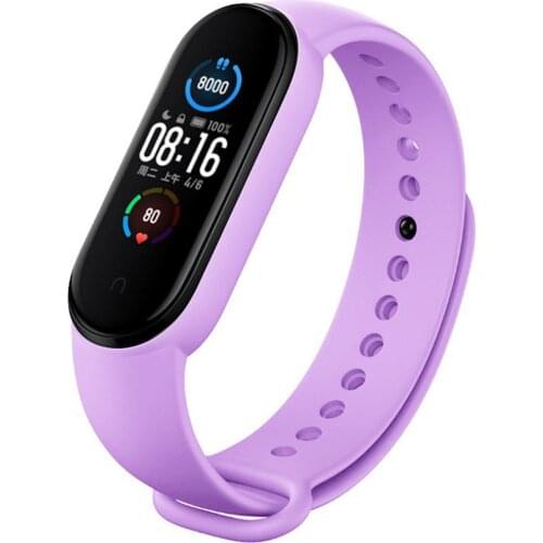 Wholsale Strap For Xiaomi Mi Band 5 Silicone Wristband Bracelet Replacement For Xiaomi Band 4 MiBand 5 Wrist Color TPU Strap