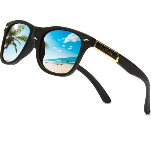 Brand Design Men Polarized Sunglasses Vintage Square Sunglass Men Coating Driving Sun glasses UV400 Shades Oculos de sol