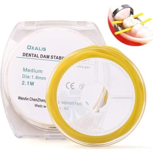 Dental Rubber Dam Stabilizing Cord Medium 1.8mm Yellow Ztdental COLTENE Style Latex 2.1M