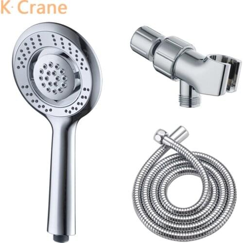 ABS Handheld Sprayer Bathroom Chrome Bath Sprayer High Pressure Hand Hold Tap Ultra Thin Modern Wall Shower System Accessories