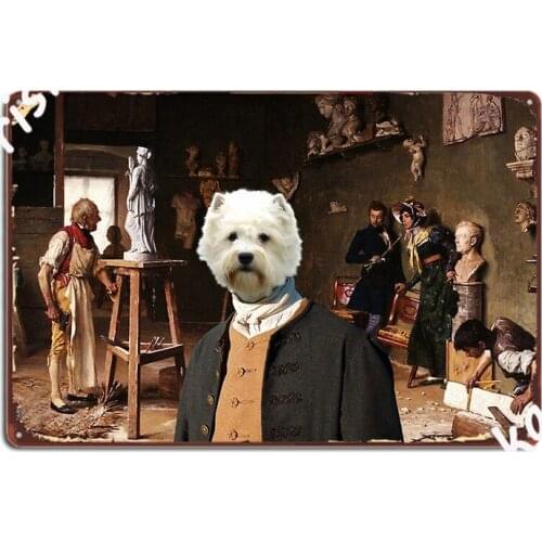 West Highland White Terrier After Aphrodite Apollo S Turn Metal Sign Club Pub Garage Designing Plaques Tin Sign Poster