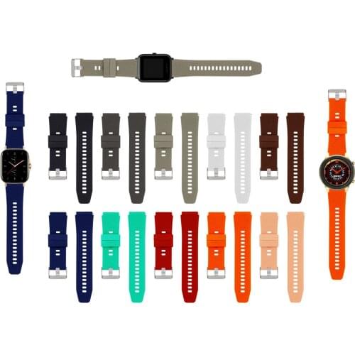 YUEDAER New Leather Grain Universal Strap For Huami GTS/GTR Sports Watch 20MM 22MM Silicone Band For Huami GTS GTR Watchband