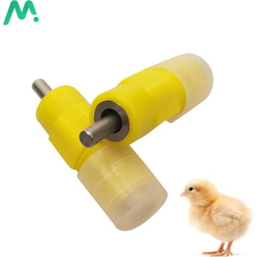 10Pc Chicken Nipples Drinking Fountains Steel Columns Drinking Ball Type 360 Angle Poultry Chicken Feeder Farming Suppliers