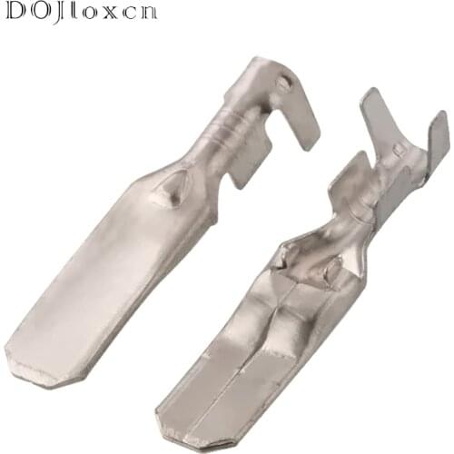 20/50/100/200/Pcs 6.3 MM Large Voltage Brass Tin Plated Auto Crimp Pins Loose Wiring Terminal Male Connector DJ6119-6.3B