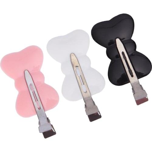 3 Packs Traceless Duck Bill Clips Colorful Butterfly Shaped 2.4” Hairdressing Pins without Teeth