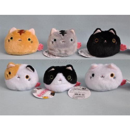 5/Lot 6pcs/set Neko Atsume Cat Backyard Cat 3.5" Meow Collection Dango Mochi Plush Doll Stuffed Toys