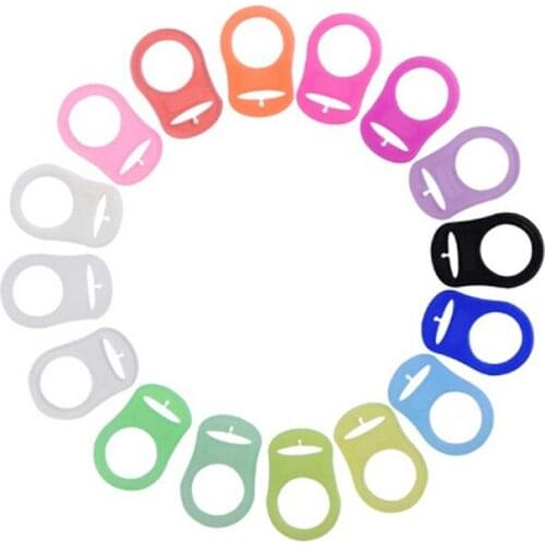 5Pcs/pack Multi Colors Silicone Baby Dummy Pacifier Holder Clip Adapter for MAM Rings Chupeta Pacifier Clips