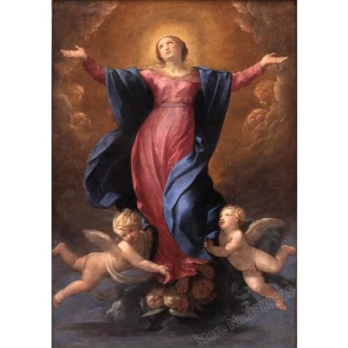 5D Diamond Painting Madonna and Angel Picture Crystal Full Drill Square Mosaic Diy Diamond Embroidery Cross Stitch for Christian