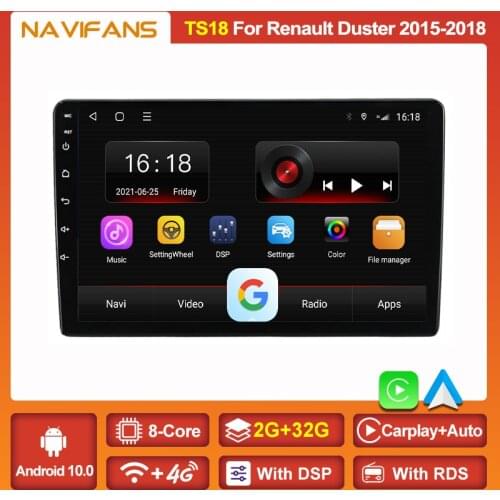 Octa-core Android 11 4G Lte Rds Gps Navigation For Dacia/Renault Duster 2015-2018 Car Radio Multimedia Player Video Recorder BT