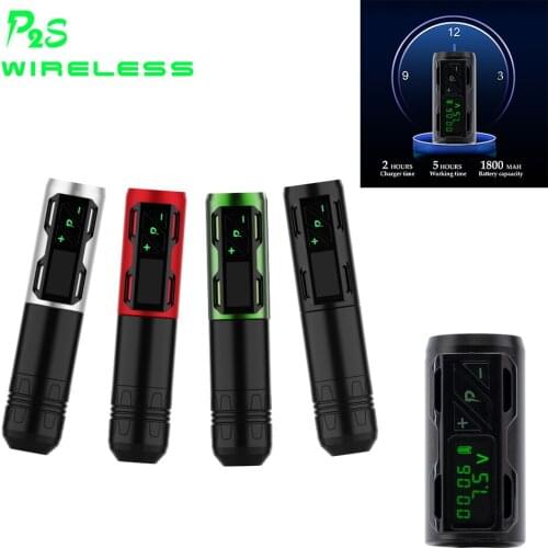 EZ Portex Gen 2S Wireless Battery Tattoo Pen Machine Customized Swiss Motor with Power Pack Black Red Green Silver
