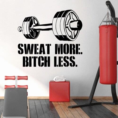 Exquisite barbell sports Wall Art Decal Wall Stickers Pvc Material for Living Room Company School Office Decoration