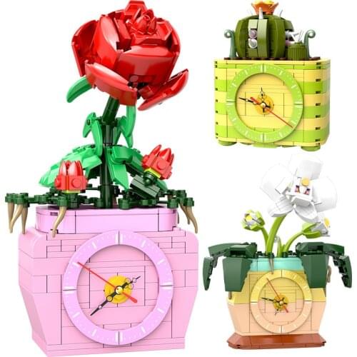 260pcs Friends City Flower Ornament Model Building Blocks Home Decoration DIY Bricks Educational Toys For Girls Gifts