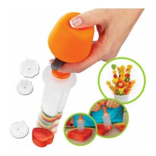 Creative Fruit Cutter Cooking Tools Plastic Fruit Shape Cutter Slicer Veggie Food Fruit Shape Cutter kitchen accessories