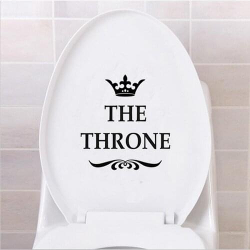 Creative Vinyl The Throne Funny Interesting Bathroom Wall Sticker Bathroom For Home Decor Adhesive Poster Background Stickers