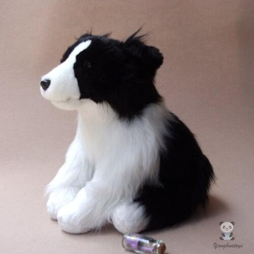 Cute Dogs Large Dolls Plush Toys Gift Stuffed Animal Childrens Toy Doll Simulation Border Collie
