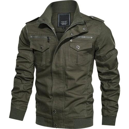 Mens Casual Jacket 2020 Spring Autumn Army Military Jackets Male Outerwear Coats Windbreaker Slim Fit Stand Collar Male Coat