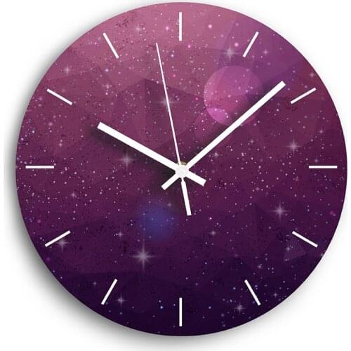Universe Space Galaxy Print Wall Clock Galaxy Outer Space Wall Clock For Living Room Nebula Starry Sky Wall Art Astronomy Gifts