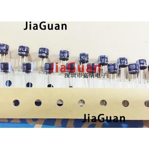 50PCS NEW RUBYCON ML 10V100UF 6.3X5MM 100uf/10v 105 degrees Aluminum electrolytic capacitors 100UF 10V