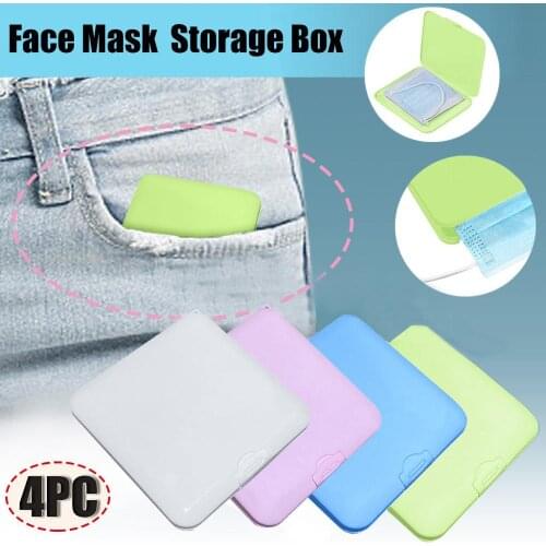 Portable Dustproof Face Shield Mask Storage Box Moisture-Proof Disposable Face Nose Cover Organizer Holder Mask Storage Case