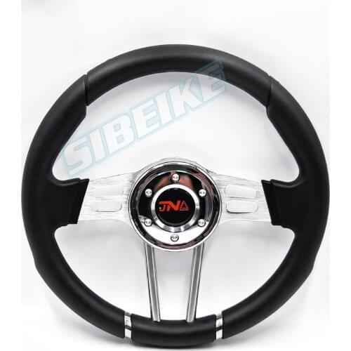 Racing Sport Style Car Modified Steering Wheel ABS+PU Black Color Game Steering Wheel