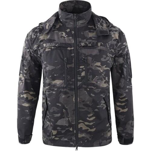 Tactical mens autumn and winter new mountaineering camouflage jacket windbreaker jacket outdoor camouflage clothing