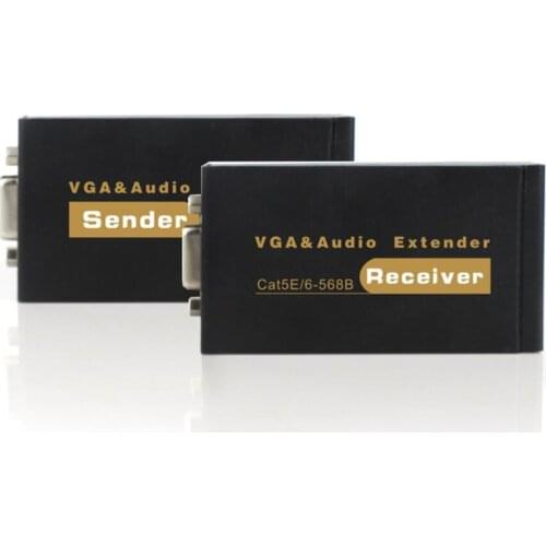 VGA UTP extender VGA extender RJ45 extension cable VGA to Ethernet RJ45 converter extender over cat5e/6 cable up to 100M/60M
