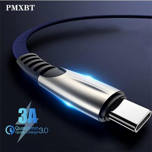 3A USB Type C Fast Charger Cable For Samsung S9 Xiaomi Note 7 8 USB C 3.0 Charging Cable 0.5M/1M/2M/3M High Speed Sync Data Cord